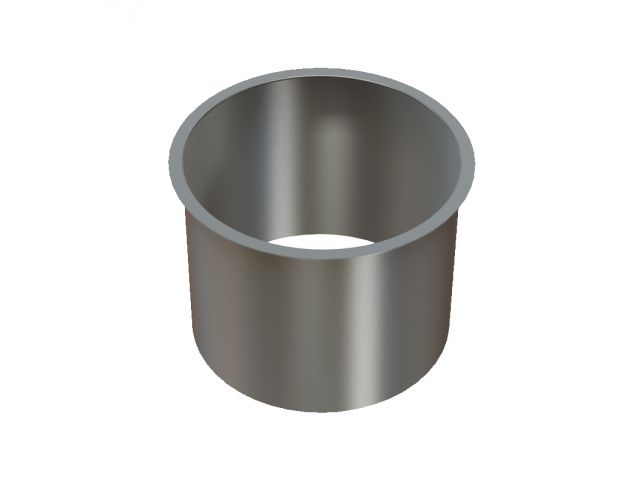 Counter mounted ring, matt steel